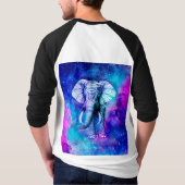 Hipster Elephant Nebula Space T-shirt (Achterkant)