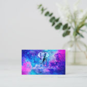 Hipster Elephant Nebula Space. Visitekaartje (Staand voorkant)