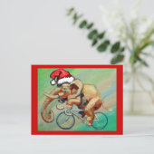 Hipster Elephant voor X-Mas Feestdagenkaart (Staand voorkant)