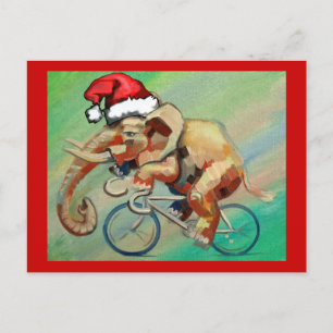 Hipster Elephant voor X-Mas Feestdagenkaart