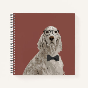 Hipster English Setter notebook voor Hondenliefheb Notitieboek