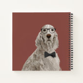 Hipster English Setter notebook voor Hondenliefheb Notitieboek (Achterkant)