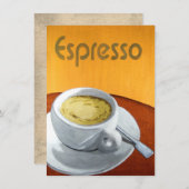 Hipster -  Espresso Coffee schilderen Kaart (Voorkant / Achterkant)