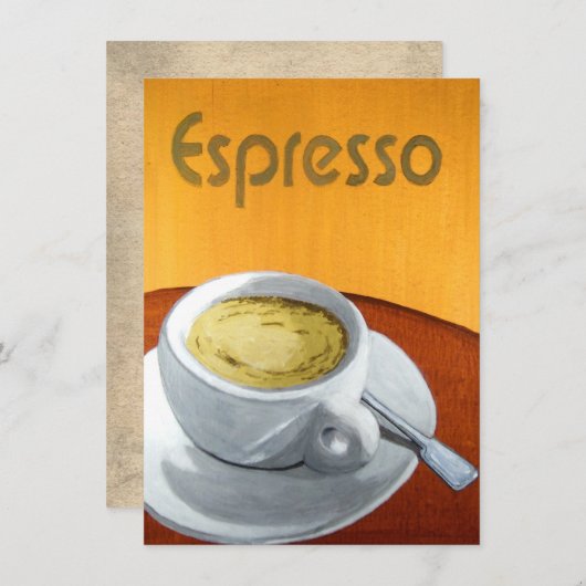 Hipster -  Espresso Coffee schilderen Kaart (Voorkant / Achterkant)