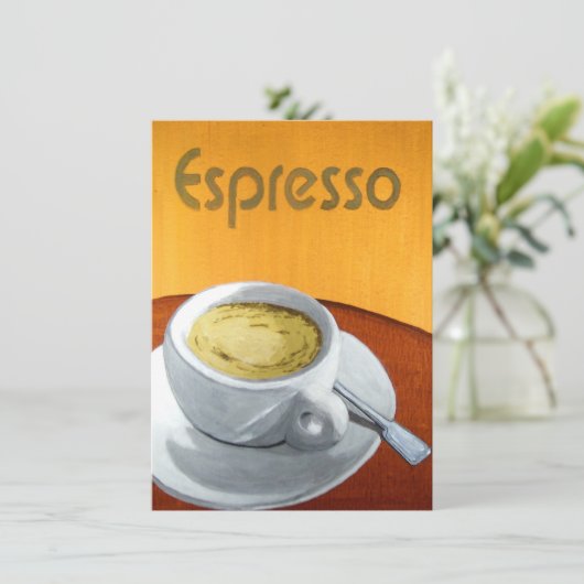 Hipster -  Espresso Coffee schilderen Kaart (Staand voorkant)