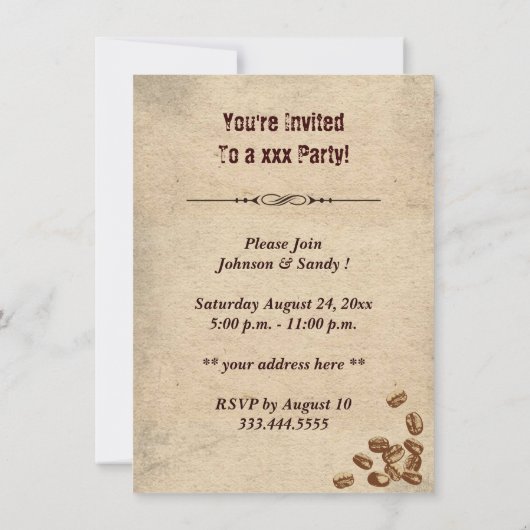 Hipster - Espresso Coffee schilderen Kaart (Achterkant)