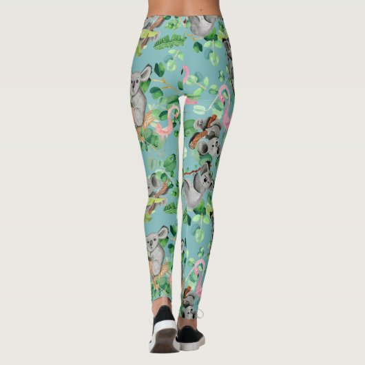 Hipster Exotic Koala Design Schattigee meisjes vro Leggings (Achterkant)