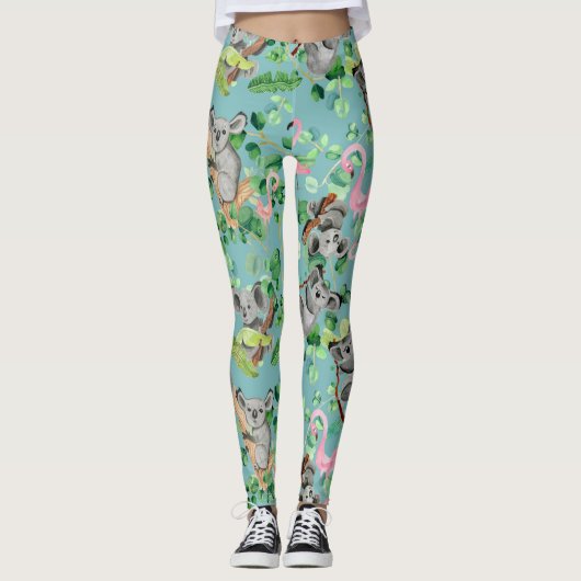 Hipster Exotic Koala Design Schattigee meisjes vro Leggings (Voorkant)