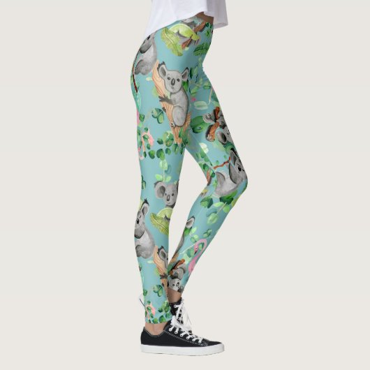 Hipster Exotic Koala Design Schattigee meisjes vro Leggings (Rechts)