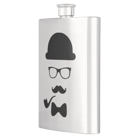 Hipster Face Classic Flask Heupfles (Links)