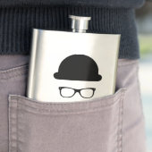 Hipster Face Classic Flask Heupfles (Voorbeeld)