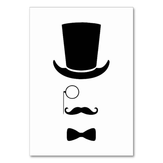 Hipster Face Table Kaart (Voorkant)