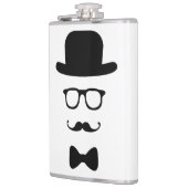 Hipster Face Vinyl Wrapped Flask Heupfles (Links)