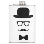 Hipster Face Vinyl Wrapped Flask Heupfles (Voorkant)