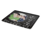 Hipster Familie Foto schoolbord Wij houden van U Snijplank (Hoek)