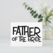 Hipster Father Bride Lite T Briefkaart (Staand voorkant)
