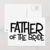 Hipster Father Bride Lite T Briefkaart (Voorkant / Achterkant)
