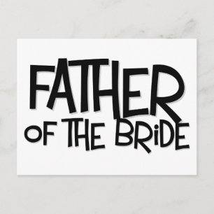 Hipster Father Bride Lite T Briefkaart
