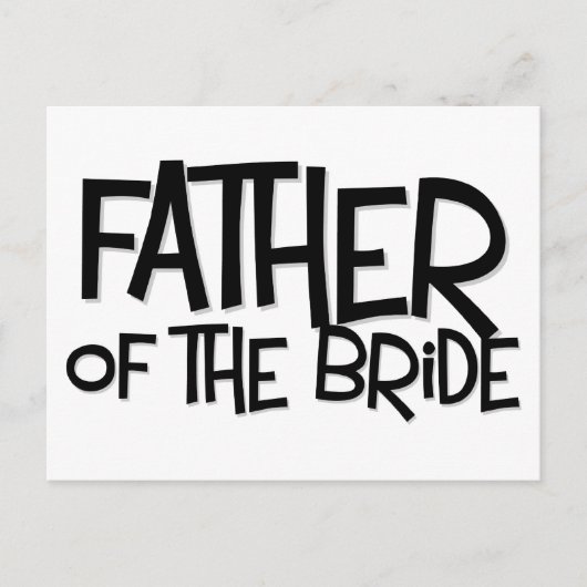 Hipster Father Bride Lite T Briefkaart (Voorkant)