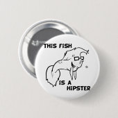 Hipster Fish Ronde Button 5,7 Cm (Voorkant /achterkant)