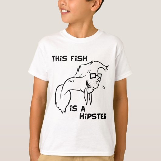Hipster Fish T-shirt (Voorkant)