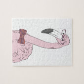 Hipster Flamingo Legpuzzel (Horizontaal)