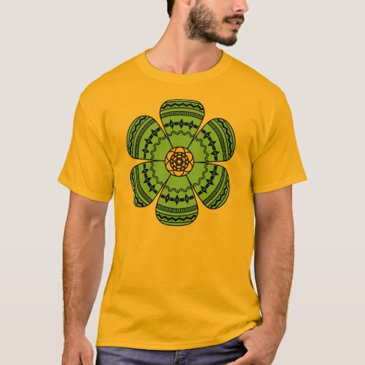 Hipster Flower Mannen T-Shirt (Voorkant)