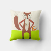 Hipster Forest Fox Baby Nursery Kussen (Achterkant)