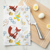 Hipster Forest Fox Baby Nursery Theedoek (Quarter Fold)