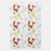Hipster Forest Fox Baby Nursery Theedoek (Verticaal)