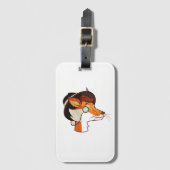Hipster Fox Bagagelabel (Voorkant (verticaal))
