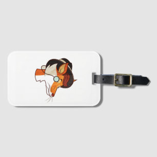 Hipster Fox Bagagelabel