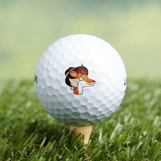 Hipster Fox Golfballen (Insitu Shirt)