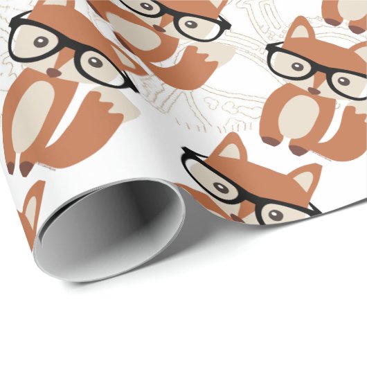 Hipster Fox verpakt papier (Rol Hoek)