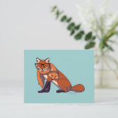 Hipster Fox (zonder tekst) Briefkaart (Staand voorkant)