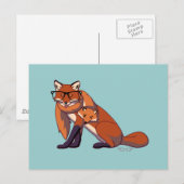 Hipster Fox (zonder tekst) Briefkaart (Voorkant / Achterkant)