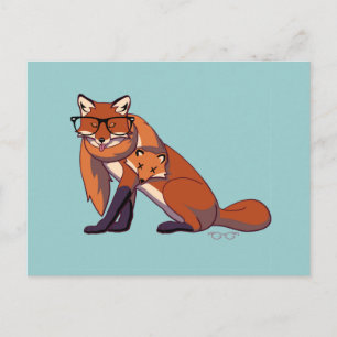 Hipster Fox (zonder tekst) Briefkaart