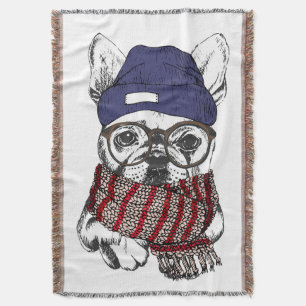 Hipster French Bull Dog Deken