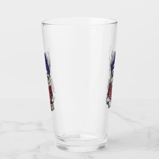 Hipster French Bull Dog Glas (Rechts)