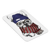 Hipster French Bull Dog Magneet (Rechterzijde)