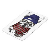 Hipster French Bull Dog Magneet (Linkerzijde)