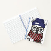 Hipster French Bull Dog Notitieboek (Binnen)