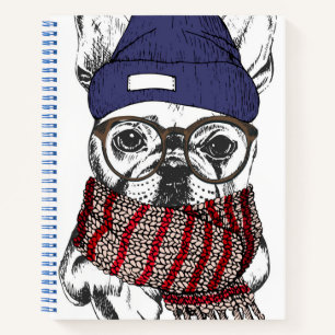 Hipster French Bull Dog Notitieboek