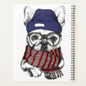 Hipster French Bull Dog Planner (Achterkant)