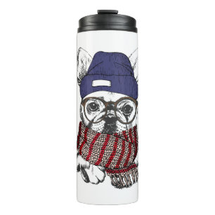 Hipster French Bull Dog Thermosbeker