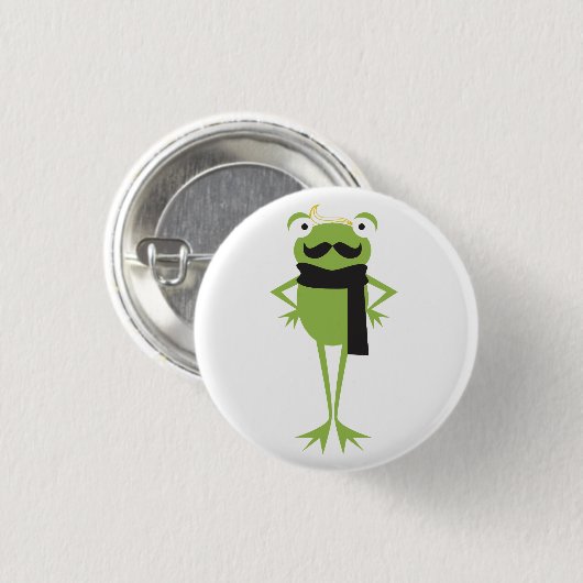 Hipster Frog Ronde Button 3,2 Cm (Voorkant /achterkant)