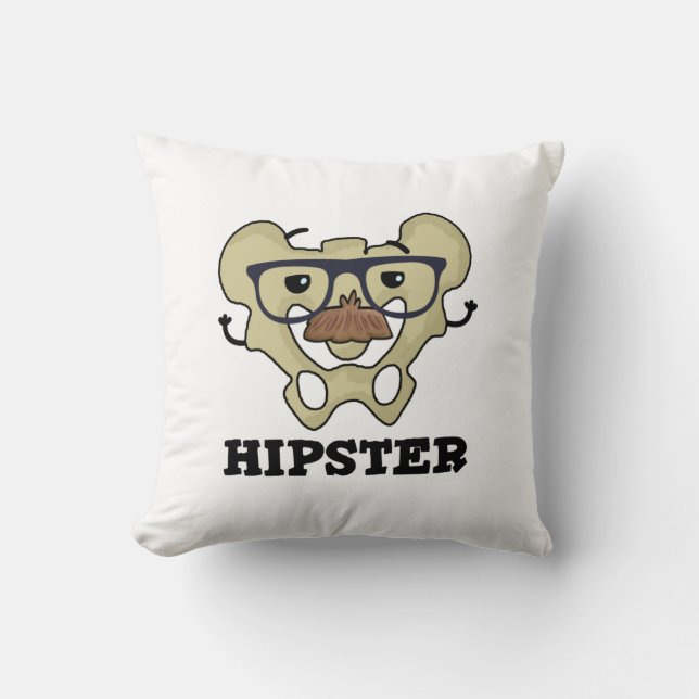 Hipster Funny Hip Bone Anatomy Pun Kussen (Voorkant)