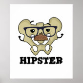 Hipster Funny Hip Bone Anatomy Pun Poster (Voorkant)