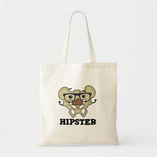 Hipster Funny Hip Bone Anatomy Pun Tote Bag (Voorkant)