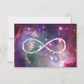 Hipster galaxy buitenruimte RSVP Kaartje (Achterkant)